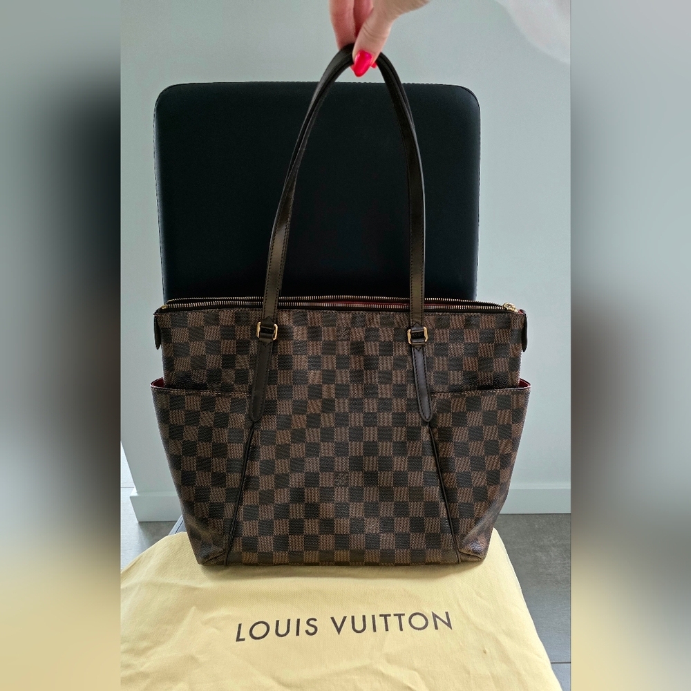 Authentic Louis Vuitton Damier Ebene Totally PM Tote Bag Handbag